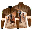 Camisa Cavalo Castanho Com Proteção Solar UV50+