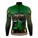 Camisa Agro Trator John Verde Com Proteção Solar UV50+