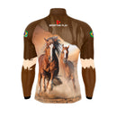 Camisa Cavalo Castanho Com Proteção Solar UV50+