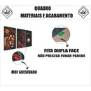 Kit 3 Quadros Decorativos Religiosos: Maria - Jesus Cristo - Cruz Inri