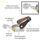 Espora Nossa Senhora Aparecida Aço Inoxidável - Adulto